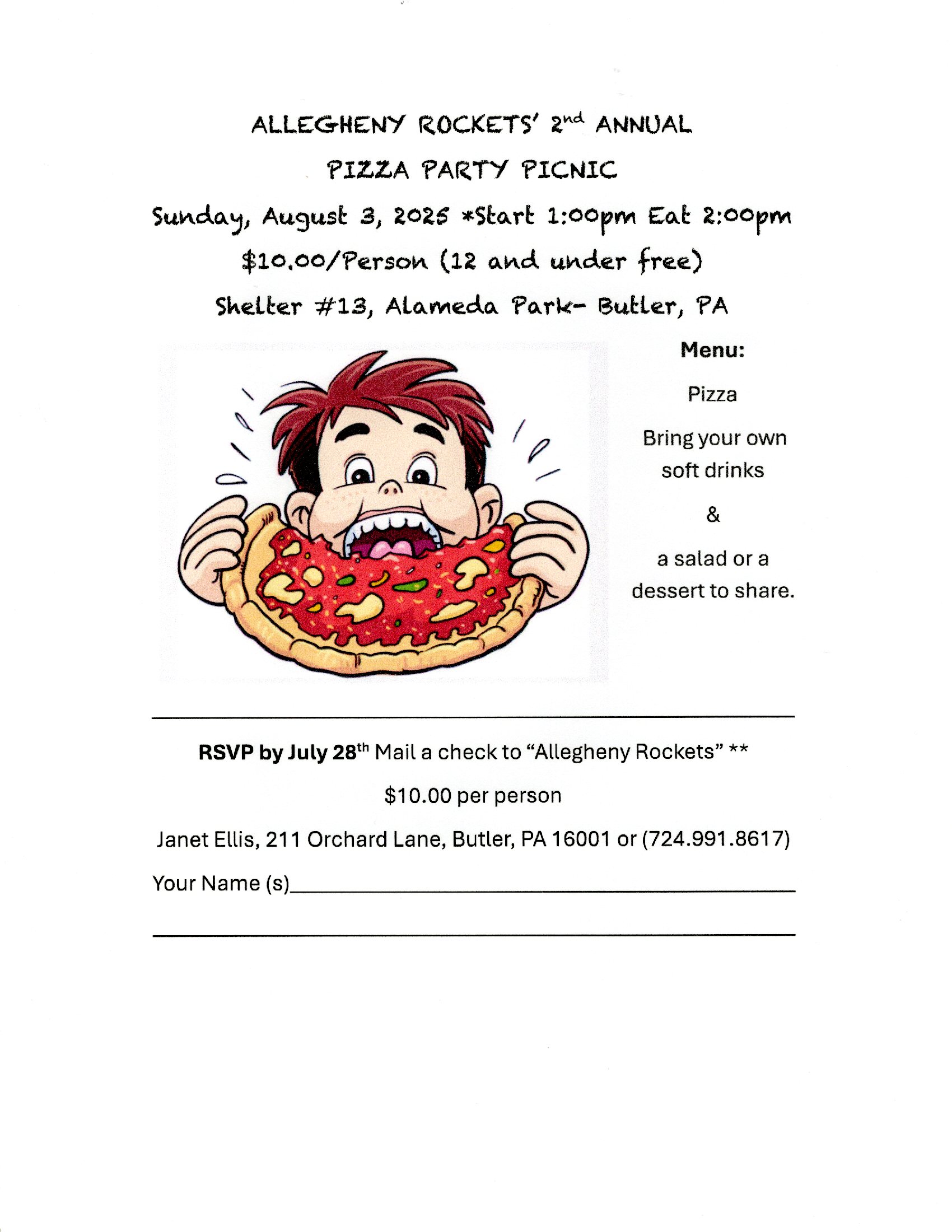 2025 Allegheny RocketsPicnic Flyer 2025 Allegheny RocketsPicnic Flyer